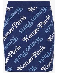 KENZO - X Verdy Brand-print Cotton-blend Mini Skirt - Lyst