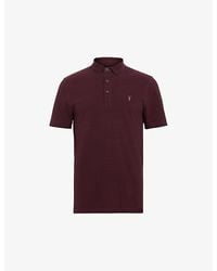 AllSaints - Reform Logo-Embroidered Cotton-Piqué Polo Shirt - Lyst