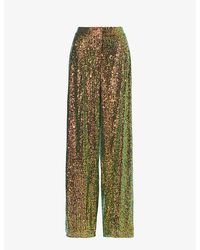 Stine Goya - Jesabelle Sequin-embellished Recycled Polyester-blend Trouser - Lyst