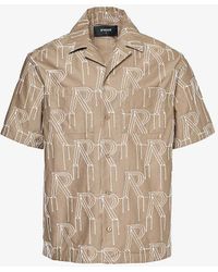 Represent - Brand-embroidered Boxy-fit Cotton Shirt - Lyst