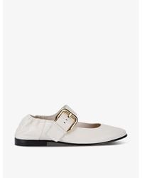 Bottega Veneta - Astaire Mary-Jane Leather Ballet Pumps - Lyst