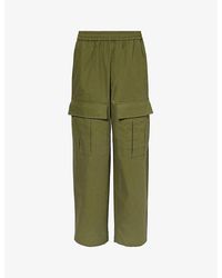 Acne Studios - Prudento Flap-pocket Relaxed-fit Wide-leg Cotton Trousers - Lyst