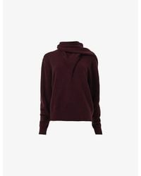 eem - Scarf Tie-Front Knitted Jumper - Lyst