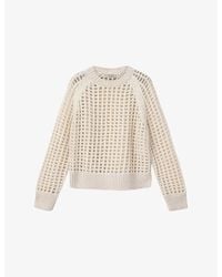 AllSaints - Suniva Open-Stitch Wool And Alpaca-Blend Jumper - Lyst