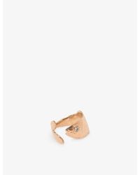 Maje - Fish Rhinestone Brass Ring - Lyst
