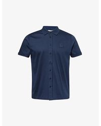 Sandbanks - Vy Brand-patch Cotton-jersey Polo Shirt - Lyst