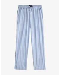 Polo Ralph Lauren - Striped Logo-Embroidered Cotton Pyjama Bottoms - Lyst