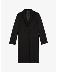 The Kooples - Single-Breasted Notch-Collar Wool-Blend Coat - Lyst