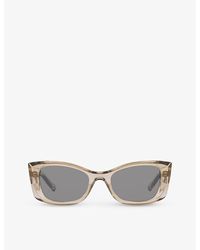 Saint Laurent - Sl593 Rectangle-frame Acetate Sunglasses - Lyst