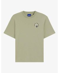 HUGO - Branded Matcha Cotton-Jersey T-Shirt - Lyst