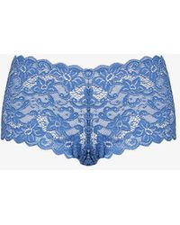 Hanro - Moments Mid-rise Stretch-lace Maxi Briefs - Lyst