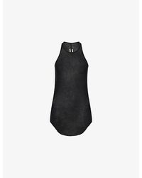 Rick Owens - Basic Ribbed Silk-Blend Tank Top - Lyst