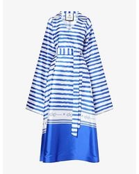 Ara - Brand-Print Relaxed-Fit Satin Kaftan - Lyst