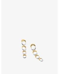 Monica Vinader - Kissing Moon 18Ct-Plated Vermeil Sterling- And Sterling- Drop Earrings - Lyst