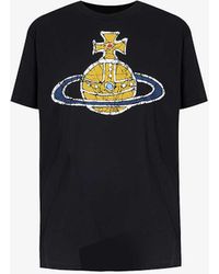Vivienne Westwood - Time Machine Brand-print Cotton-jersey T-shirt X - Lyst