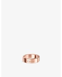 Cartier - C De 5Mm 18Ct Rose- Wedding Ring - Lyst