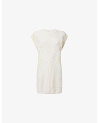 Stella McCartney - Miracle Sleeveless Lace-Panel Wool Knit Top - Lyst
