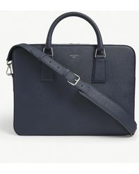 Sandro Saffiano Leather Briefcase - Blue
