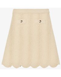 Sandro - Amba Scalloped-hem Stretch-knit Mini Skirt - Lyst