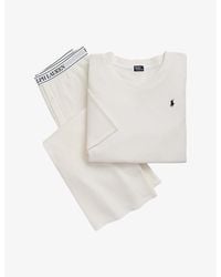 Polo Ralph Lauren - Logo-Embroidered Waffle-Knit Cotton-Blend Pyjama Set - Lyst
