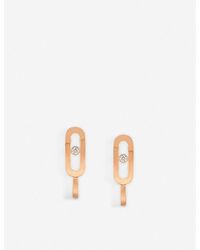 Messika - Move Mini Uno 18ct Rose-gold And Diamond Earrings - Lyst