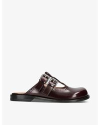 Loewe - Campo Mary Jane Leather Mules - Lyst