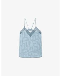 Zadig & Voltaire - Christy Paisley-Jacquard Silk Cami Top - Lyst