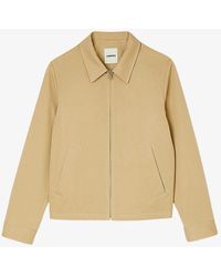 Sandro - Pointed Collar Cotton Harrington Jacket X - Lyst