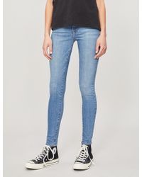 Levi's Denim Mile High-rise Skinny Jeans in Blue - Lyst