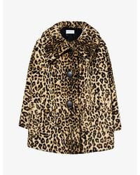 Givenchy - Cheetah-Print Faux-Fur Coat - Lyst