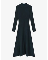 Reiss - Chrissy Ribbed Knitted Midi Dres - Lyst
