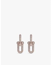 Tiffany & Co. - Tiffany Hardwear Large Link 18Ct Rose- And 3.24Ct Round-Brilliant Cut Diamond Earrings - Lyst