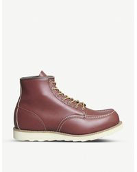 Red Wing 6 Inch Moc Toe Mens Boot - Red