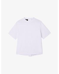 Whistles - Relaxed-Fit Buckle-Embellished Cotton-Jersey T-Shirt - Lyst