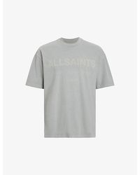 AllSaints - Laser Underground Logo Text-print Organic-cotton T-shirt - Lyst