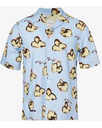 Paul Smith - Orchid Graphic-print Camp-collar Woven Shirt Xx - Lyst