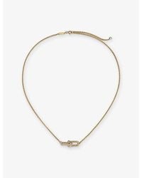 Tiffany & Co. - Tiffany Hardwear Small Double-Link 18Ct- And 0.53Ct Round-Brilliant Diamond Pendant Necklace - Lyst