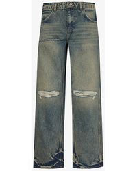 Represent - R3 Distressed Wide-leg Jeans - Lyst