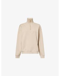 Now You Live - Rutland High-Neck Stretch-Woven Sweatshirt - Lyst