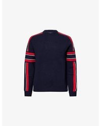 Fusalp - Spectavia Stripe-Trim Wool And Cashmere-Blend Jumper - Lyst
