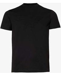 Emporio Armani - Logo-patch Cotton-jersey T-shirt X - Lyst