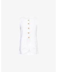 Posse - Emma Two-Patch-Pockets Linen Vest - Lyst