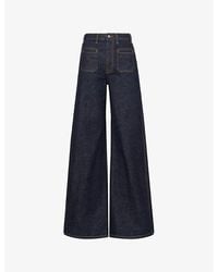KHAITE - Delmonico Wide-Leg Denim Jeans - Lyst