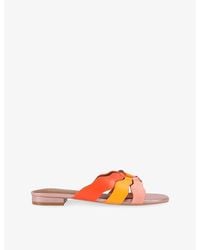 Kurt Geiger - Sun Wave Leather And Suede Sandals - Lyst