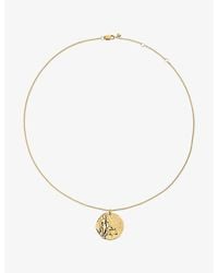 Monica Vinader - Libra Zodiac 18Ct Vermeil Pendant Necklace - Lyst