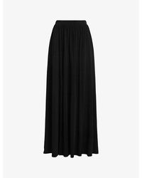 AllSaints - Casandra Gathered Stretch-woven Maxi Skirt - Lyst