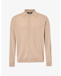 7 For All Mankind - Polo-Collar Cashmere Cardigan - Lyst