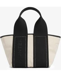 HUNTER - Tural Contrast-stitch Cotton-canvas Tote Bag - Lyst