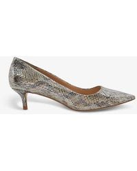 Dune - Advanced Mid-heel Faux-leather Court Shoes - Lyst
