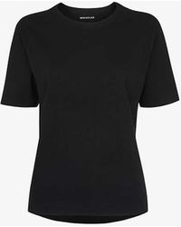 Whistles - Emily Round-neck Cotton T-shirt - Lyst